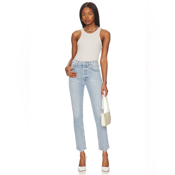 Riley High Rise Straight Crop in DynamicAGOLDE Size 26 Jeans X Recolve